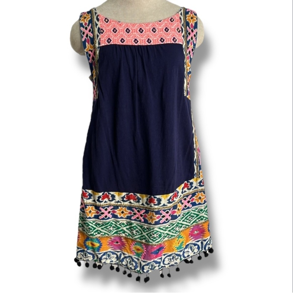 Colorful Sleeveless Mini Dress
